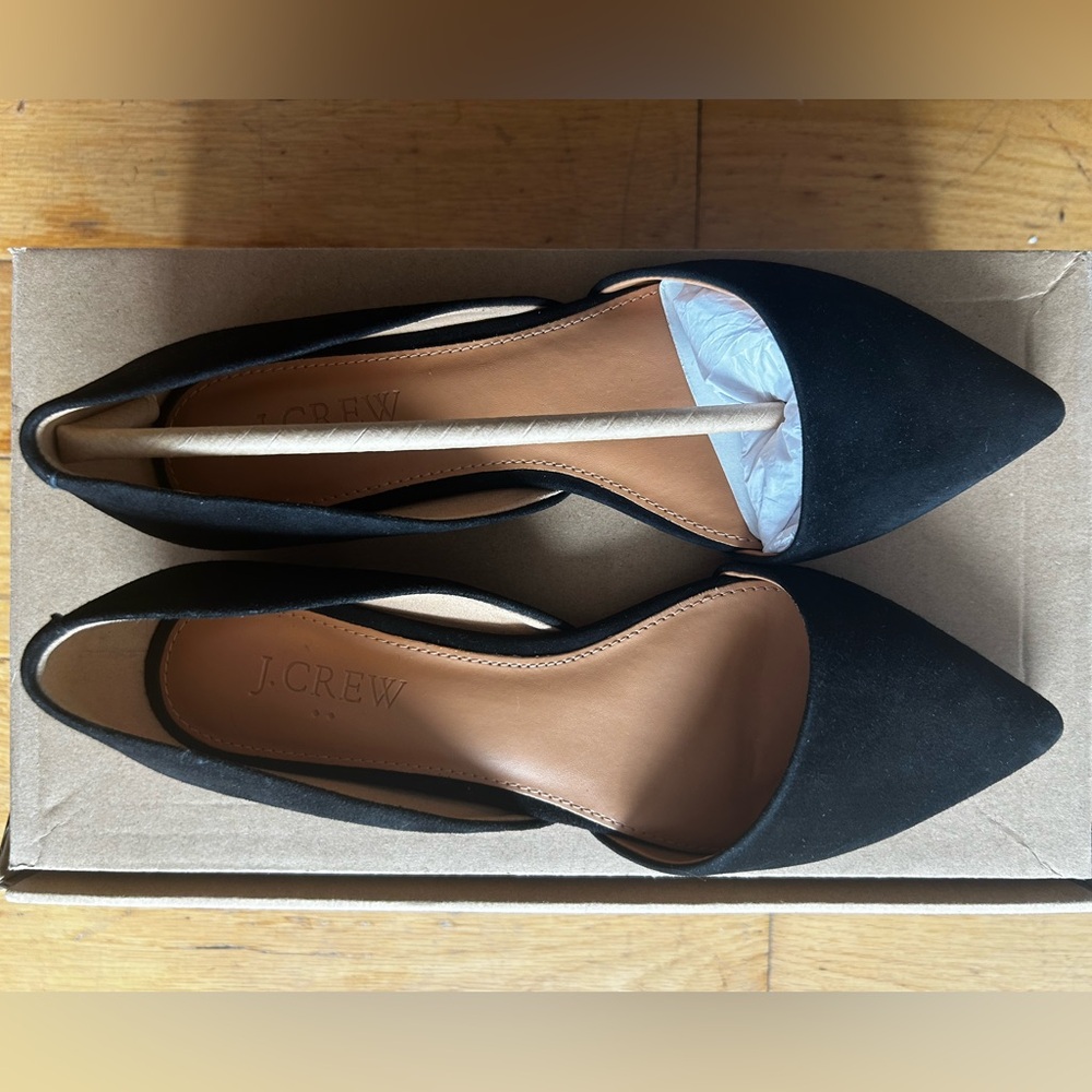 J. Crew Black Flats Elegant Minimalist Design